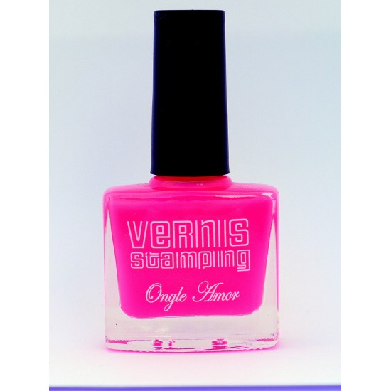 Vernis Stamping Rose Fluo - ONGLE AMOR