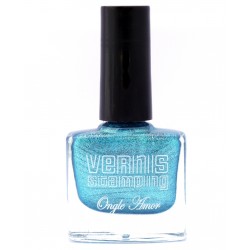 Vernis Stamping Bleu Irisé