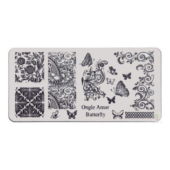 Butterfly - Plaque de stamping | ONGLE AMOR