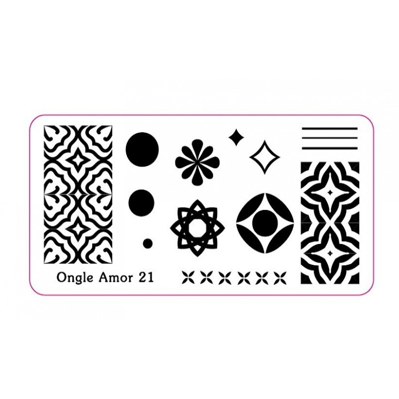 - Plaque de stamping N 21| ONGLE AMOR