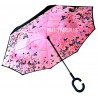 PARAPLUIE INVERSE PAPILLON  ROSE -PRATIQ' PARAPLUIE