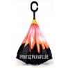 PARAPLUIE INVERSE Fleur orange coeur jaune -PRATIQ' PARAPLUIE