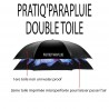 PARAPLUIE INVERSE Fleur Vert d'eau -PRATIQ' PARAPLUIE