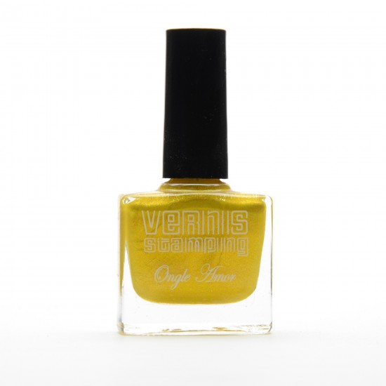 Vernis Stamping Jaune Impérial Pailleté - ONGLE AMOR